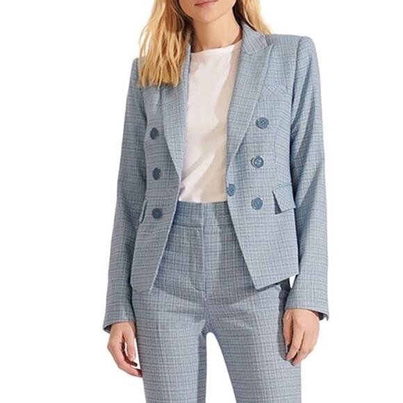 Veronica Beard Jackets & Blazers - Veronica Beard Dickey Diego Blazer Jacket Blue Plaid Double Breasted Size 6